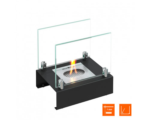 Настольный биокамин SteelHeat ALBA черный